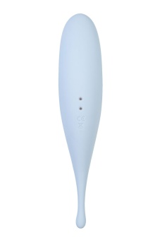 Двухсторонний вакуумный вибростимулятор Satisfyer Twirling Pro голубой