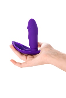 Фиолетовый вибратор для ношения в трусиках