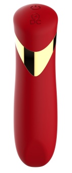 Красный силиконовый мини-вибратор - 13,7 см.