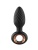 Черная анальная пробка с вибрацией, вращением и пультом ДУ