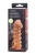 Телесная закрытая насадка с шариками Cock Sleeve Size L - 17,6 см.