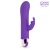 Фиолетовый мини-вибратор с клиторальным зайчиком - 14 см.