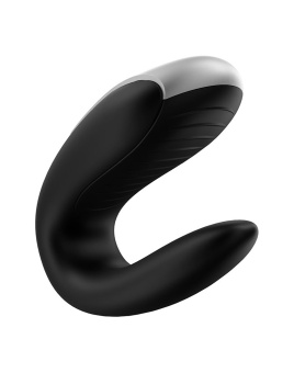 Парный вибратор Satisfyer Double Fun с управлением от приложения или пульта черный