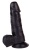 Упругий чёрный фаллоимитатор на присоске - 15,5 см. Упругий чёрный фаллоимитатор на присоске - 15,5 см.