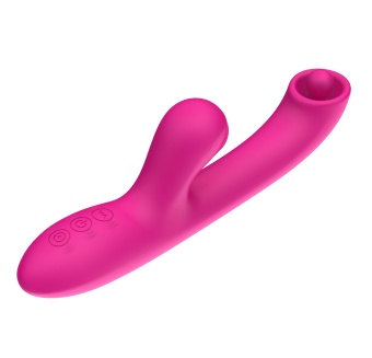 Розовый вибратор-кролик с усиленной стимуляцией точки G