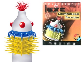 Презерватив Luxe maxima Контрольный выстрел с усиками и шариками  - 1 шт