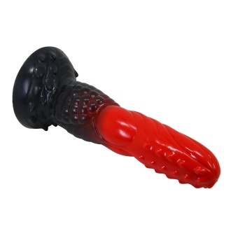 Силиконовый фантазийный фаллоимитатор Fire Dragon - 24,5 см.