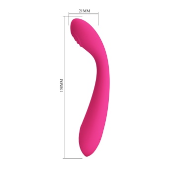 Розовый массажёр с мощной вибрацией Jessica - 15,8 см.