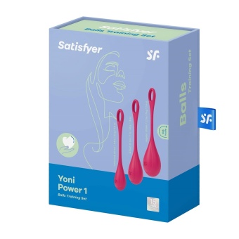 Набор из 3 красных вагинальных шариков Satisfyer Yoni Power 1