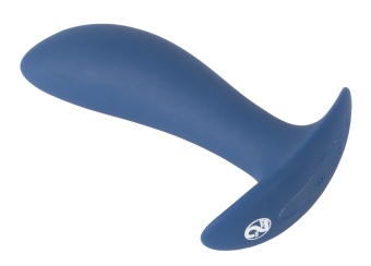 Синяя анальная втулка с вибрацией Vibrating Butt Plug - 12 см.