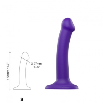 Фаллоимитатор Strap-On-Me Dildo Dual Density Semi-Realistic S 14,7 см фиолетовый