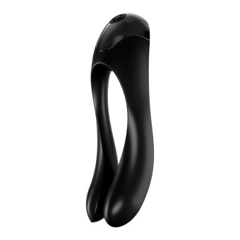 Мини-вибратор с двумя кончиками Satisfyer Candy Cane чёрный