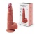 Телесный фаллоимитатор на мощной присоске - 20 см.