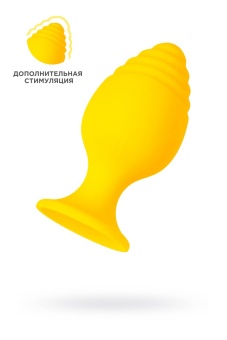 Желтая анальная втулка Riffle - 6 см.