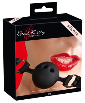 Силиконовый кляп Bad Kitty с шариком 4,5 см