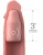 Телесная вибронасадка на член 3  Vibrating Mega X-tension with Remote - 22,9 см.