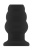 Чёрная анальная пробка с тоннелем №49 Small Hollow Tunnel Butt Plug 3 Inch - 7,7 см.