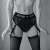Кружевные трусики для страпона с подвязками Strap-On-Me Harness Lingerie Diva черные