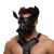Черная кожаная маска «Собака»