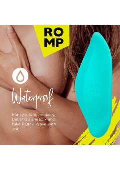 Небольшой клиторальный вибратор Romp Wave Lay-On бирюзовый