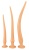 Набор из 3 телесных удлиненных анальных пробок Super Long Flexible Butt Plug Set