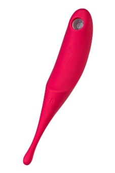 Двухсторонний вакуумный вибростимулятор Satisfyer Twirling Pro малиновый