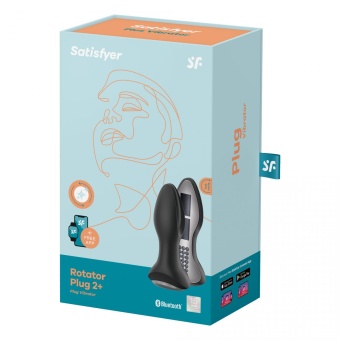 Анальная вибропробка с ротацией и приложением Satisfyer Rotator Plug 2+ чёрная