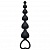 Чёрная анальная цепочка Heart s Beads Black - 18 см.