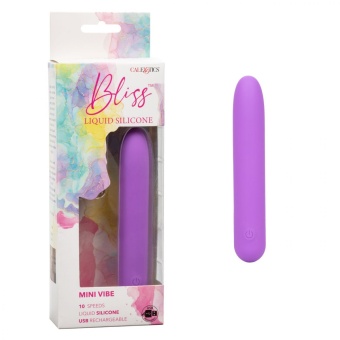 Прямой вибратор Bliss Liquid Mini Vibe фиолетовый