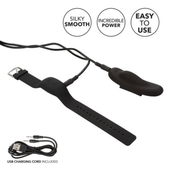 Вибратор для клитора в трусики Lock-N-Play Wristband Panty Teaser с браслетом черный