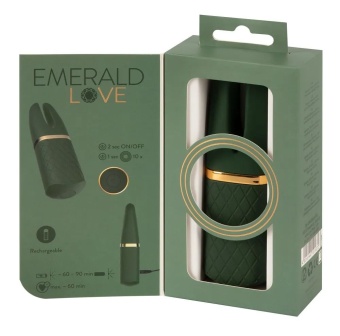 Мини-вибратор с двумя кончиками Emerald Love Luxurious Split Tip