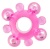 Розовое эрекционное кольцо c бусинками