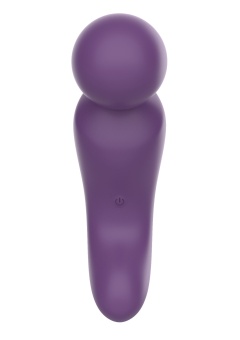 Фиолетовый изогнутый wand-вибратор