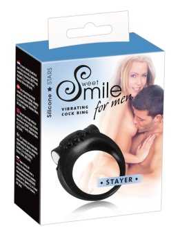 Виброкольцо для пениса Smile Stayer чёрное