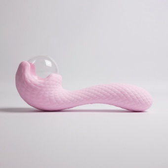 Вибратор Youvic c функцией нагрева и электростимуляцией розовый