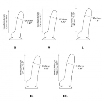 Реалистичный фаллоимитатор Strap-On-Me Sliding Skin S 12,8 см розовый