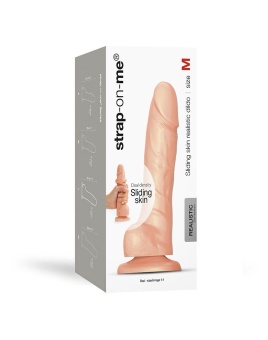 Телесный фаллоимитатор Strap-On-Me Sliding Skin Realistic Dildo size M