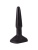 Чёрный анальный плаг на широком основании - 11,5 см.