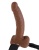 Фаллопротез с мошонкой Hollow Strap-On with Balls 24 см коричневый