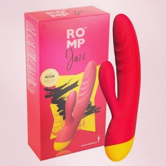 Вибратор с клиторальным стимулятором Romp Jazz Rabbit Vibrator малиновый