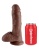 Коричневый фаллоимитатор 8  Cock with Balls - 21,3 см.