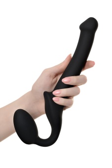 Безремневой страпон Bendable Strap-on-me S 24 см чёрный