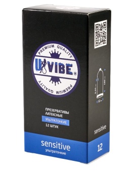 Ультратонкие презервативы Uvibe - 12 шт.