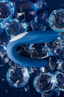 Вибромассажер для пар Partner Whale синий