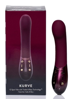 Вибратор с двумя моторами для зоны G Hot Octopuss Kurve - 19,4 см