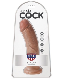 Фаллоимитатор реалистик на присоске King Cock 20 см мулат