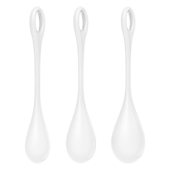 Набор из 3 белых вагинальных шариков Satisfyer Yoni Power 1