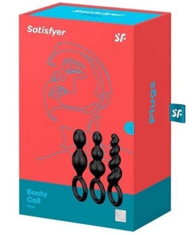 Набор чёрных анальных елочек Satisfyer Plugs