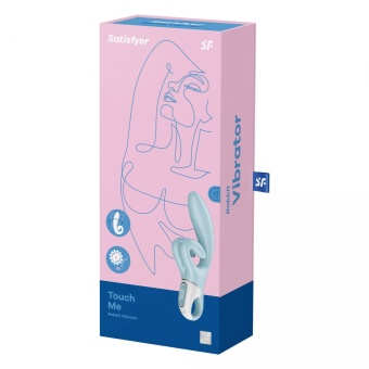 Вибратор с двойным клиторальным стимулятором Satisfyer Touch Me голубой