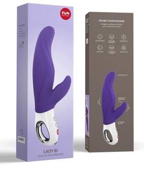 Вибратор со стимулятором клитора Fun Factory LADY BI фиолетовый